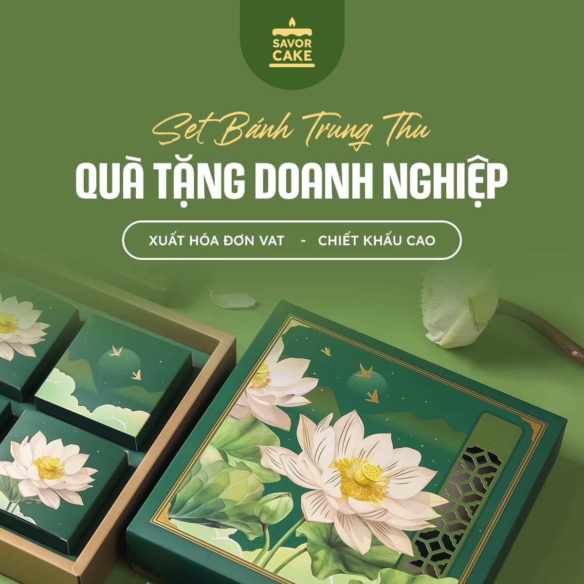 Set 4 bánh hộp Bạch Liên (4 nướng: trà xanh, tiramisu, cốm dừa, thập cẩm trứng muối)