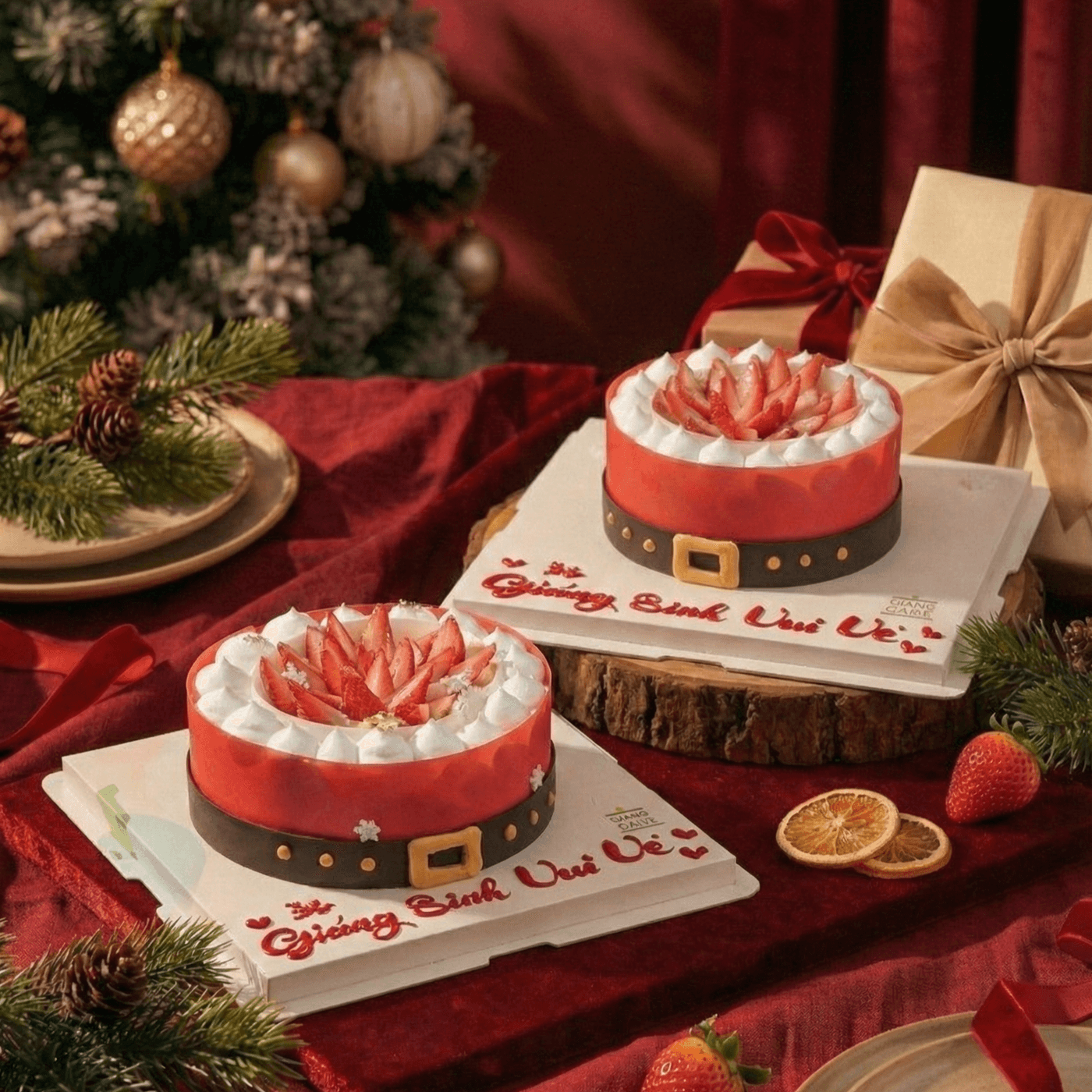 SCake mousse-sua-chua-dau-tay-giang-sinh-2025