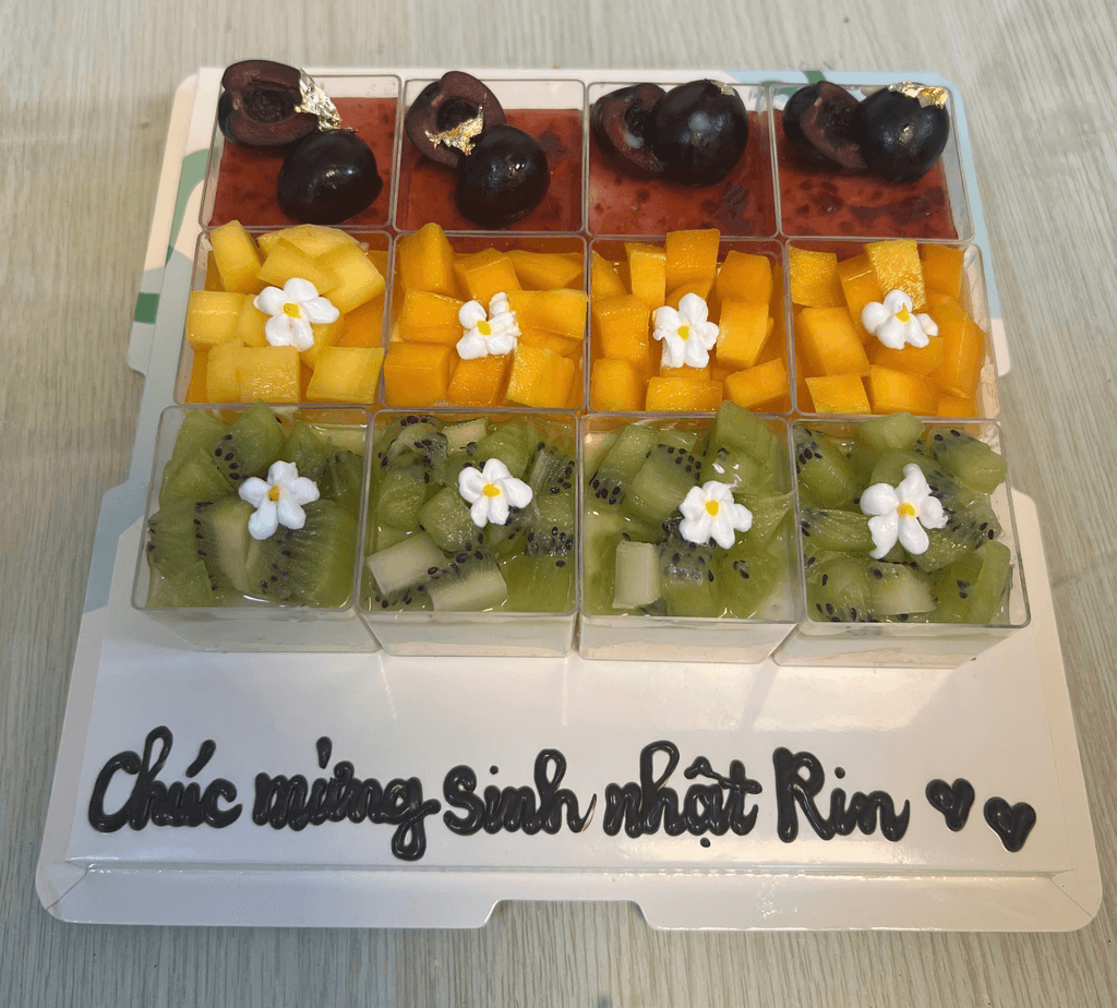 Ảnh feedback Set Classy Fruit Harmony (mousse cherry - mousse chanh leo xoài - mousse kiwi) set 12 (size nhỏ)