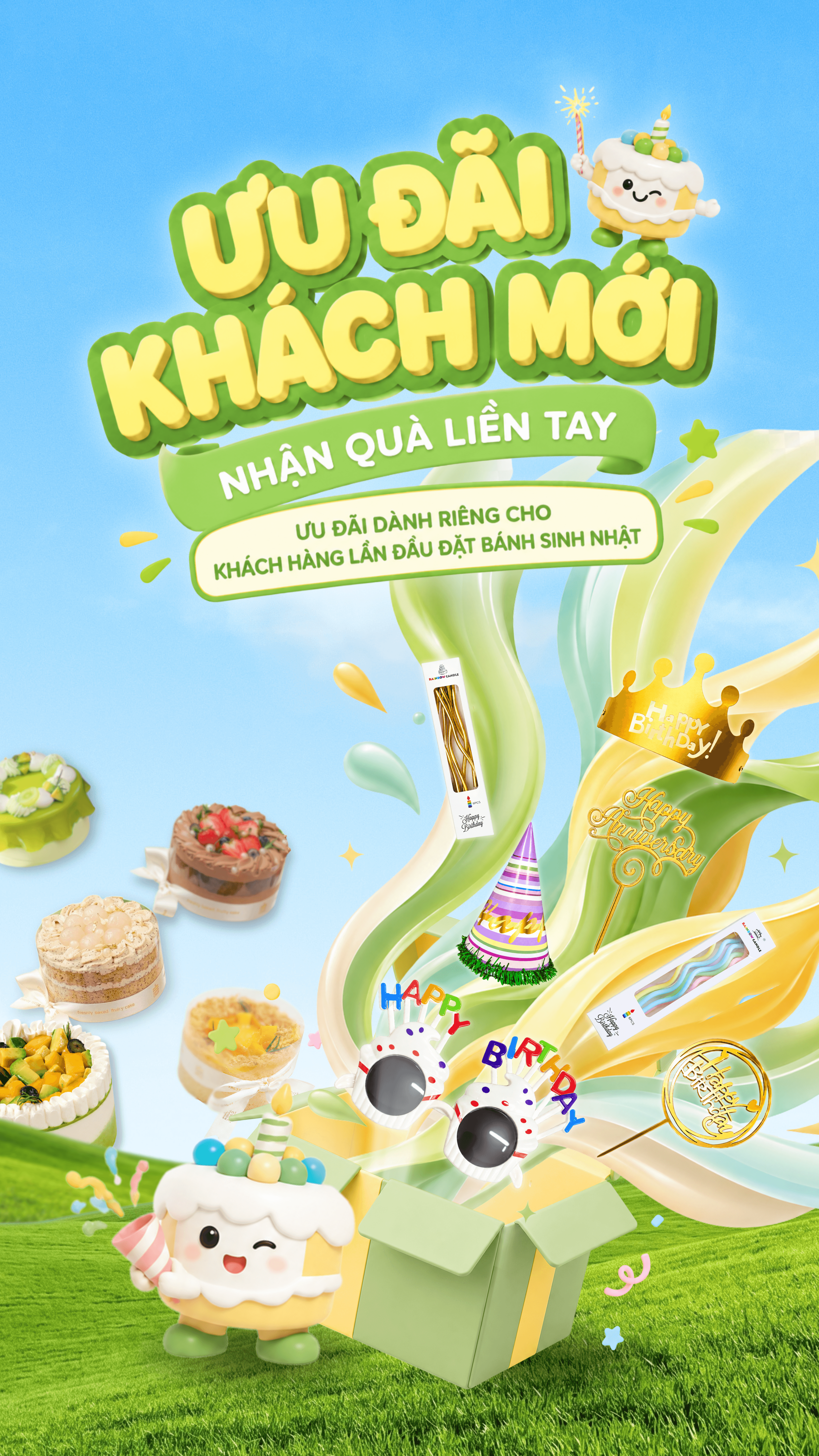 Ưu đãi khách mới - đặt bánh sinh nhật có quà