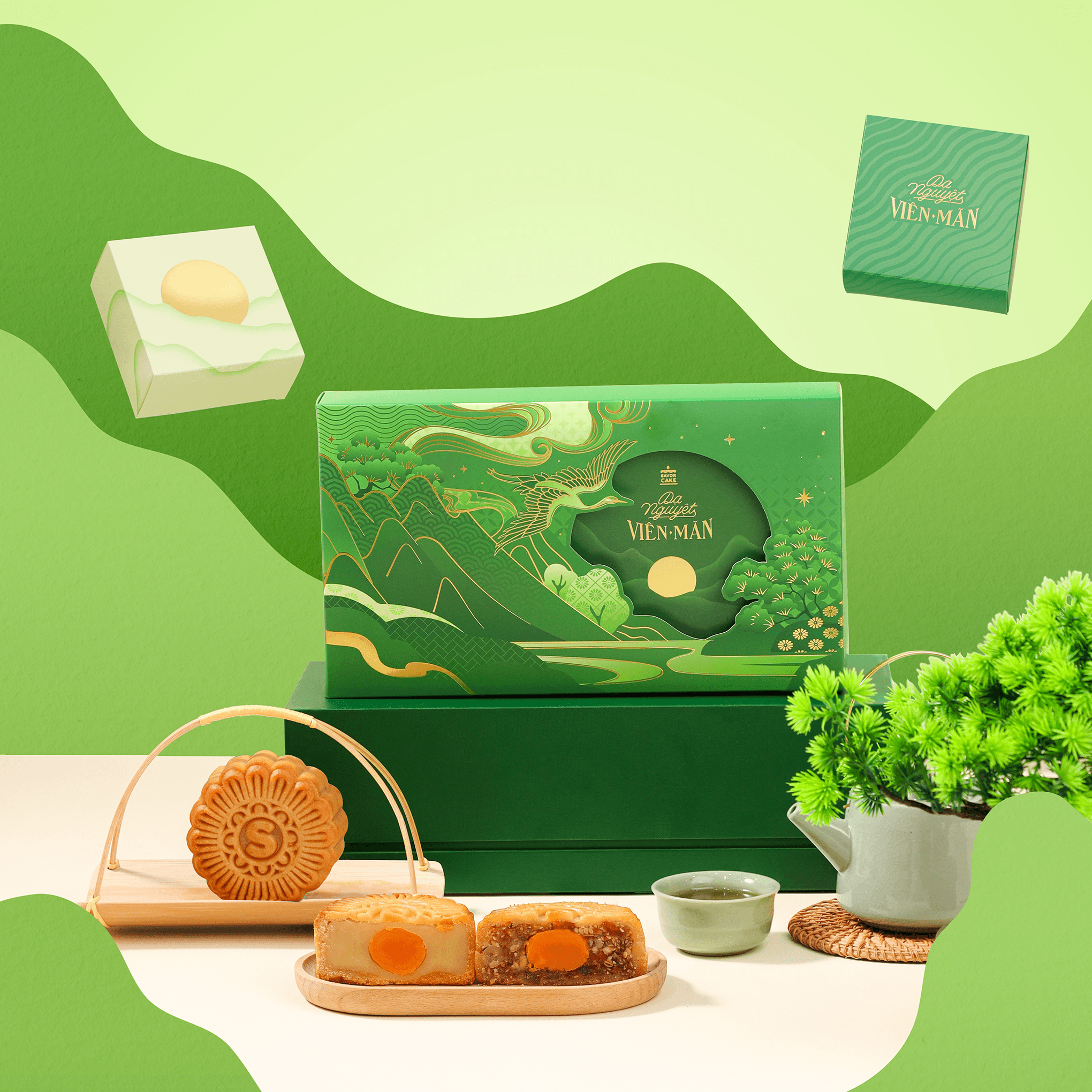 Set 2 bánh Dạ Nguyệt Viên Mãn