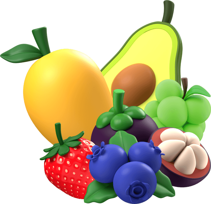 Đa dạng hoa quả tươi nhất HN - 11 loại: dâu, xoài, bơ, nho, nhãn, cherry, kiwi, chanh leo, chanh vàng, việt quất, dưa lưới