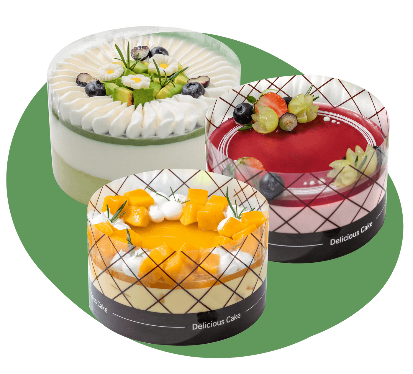 banner bộ sưu tập bánh mousse