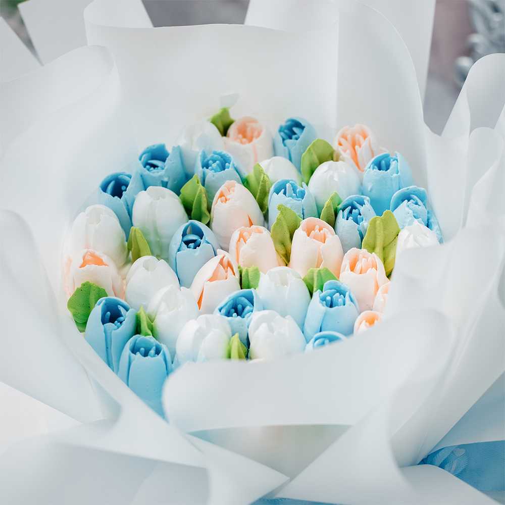 Bánh hoa tulip xanh